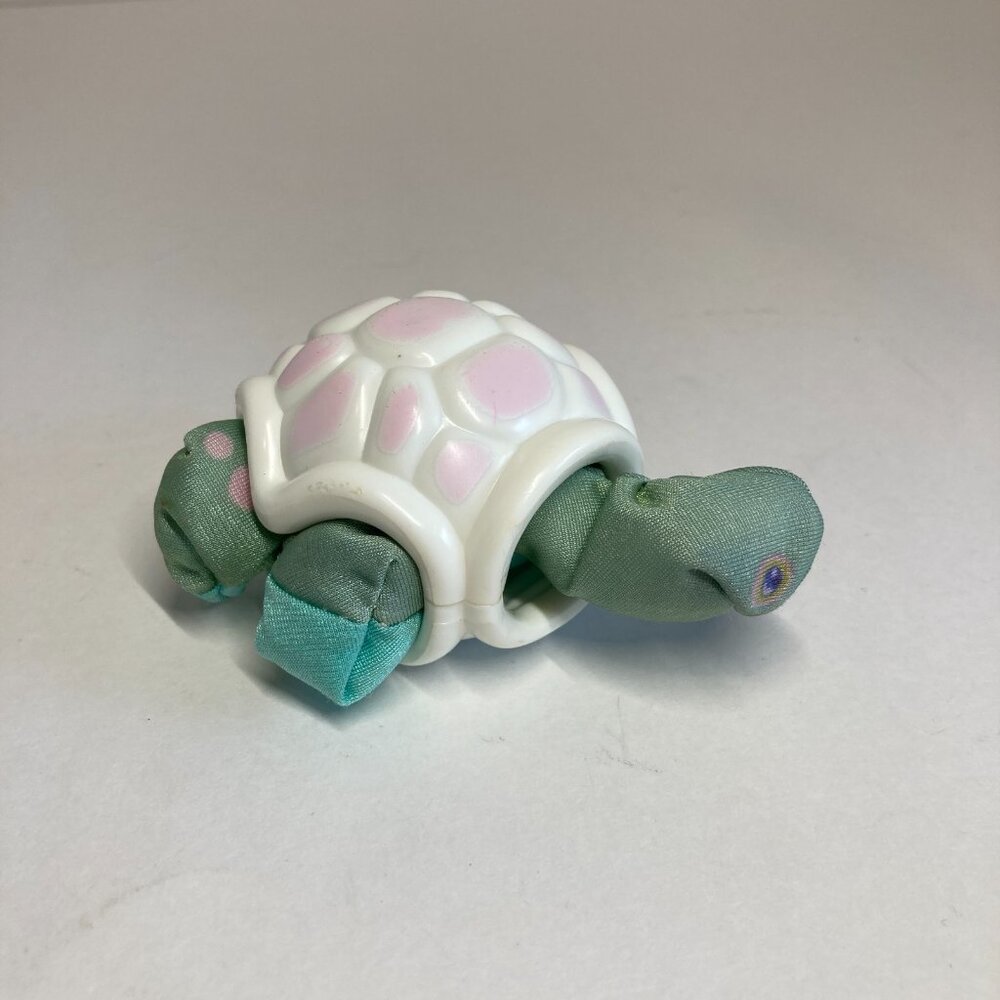 Vintage 1987 Fisher Price Smooshees Shelly Turtle Plush With Shell Cuddler